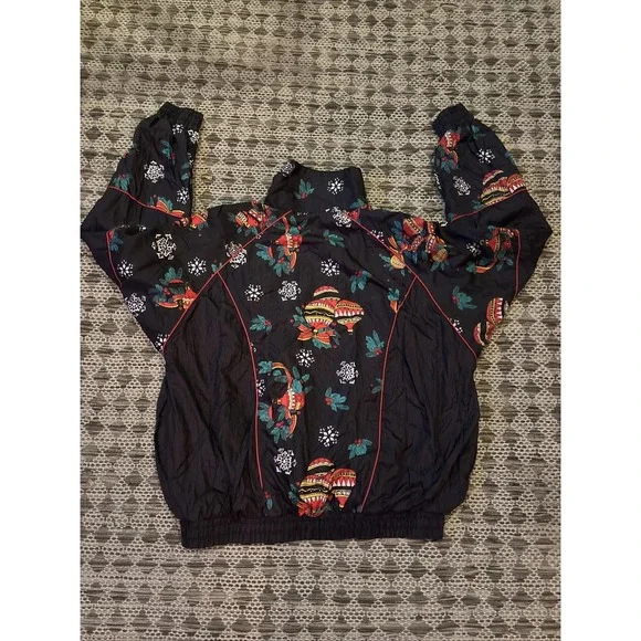 Active Elements Vintage 80s Windbreaker Jacket Women's Ugly Christmas Size M NWT - Picture 11 of 11